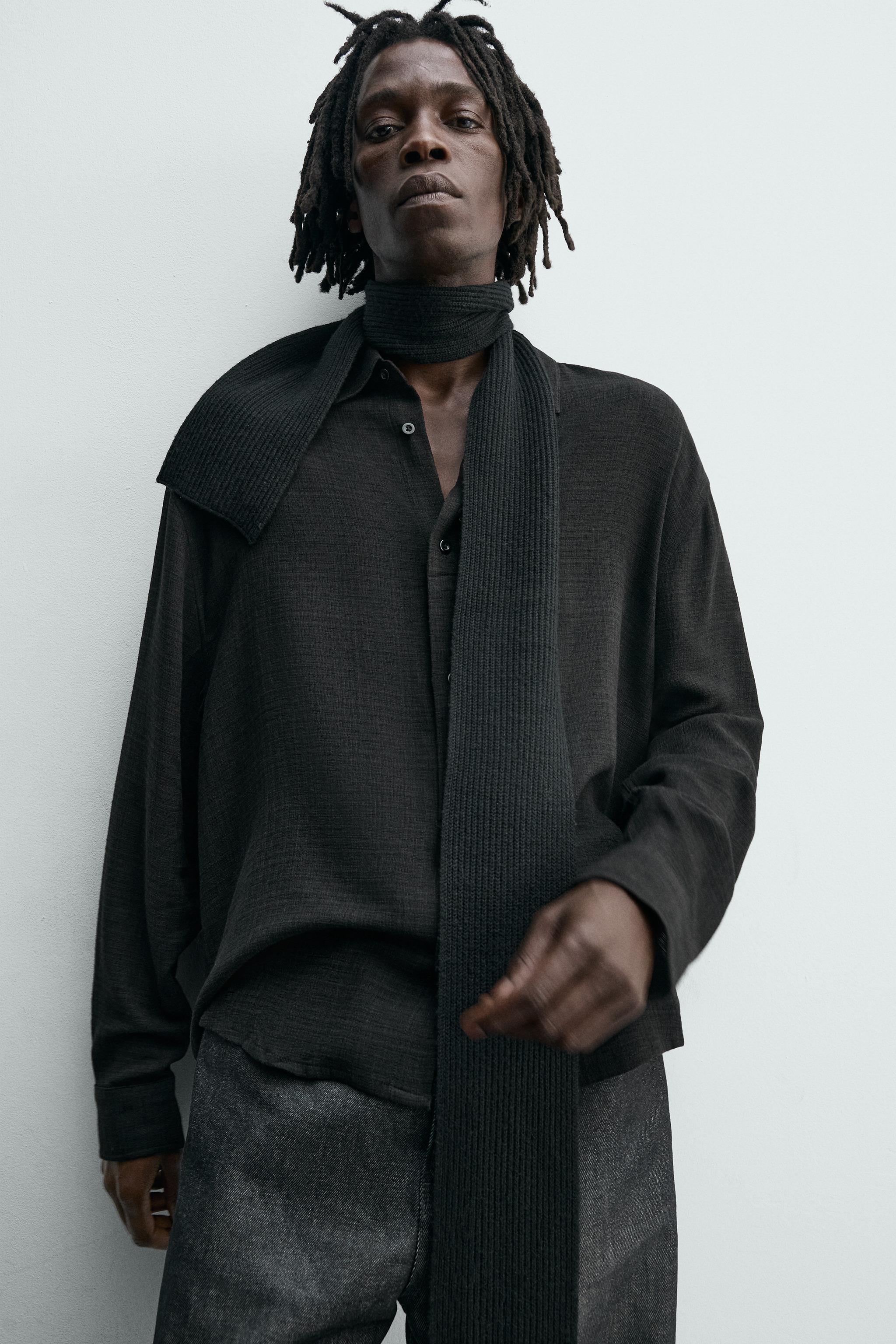 CHEMISE STRUCTURÉE EN VISCOSE ET COTON